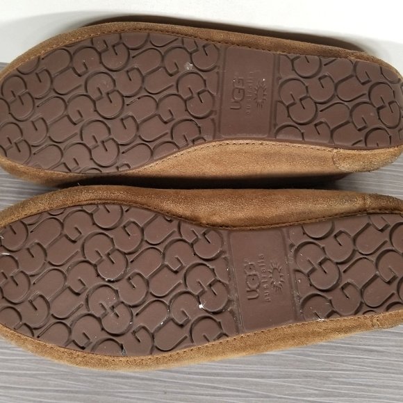 UGG Kids Dakota Shearling Slipper, Chestnut Suede, Youth Size 4 US / 34 - Picture 11 of 12